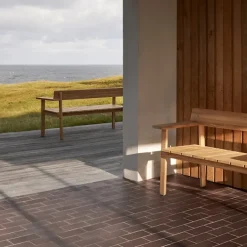 GL101 Timbur Outdoor Bench, Ubehandlet teak