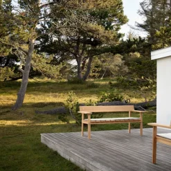 GL101 Timbur Outdoor Bench, Ubehandlet teak
