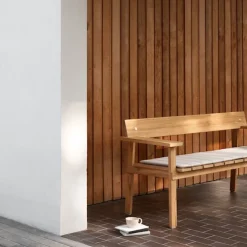 GL101 Timbur Outdoor Bench, Ubehandlet teak