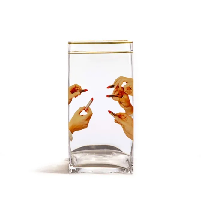 Glass Vase Big - Lipstick