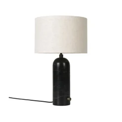 Gravity bordlampe liten svart marmor