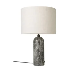 Gravity bordlampe stor grå marmor