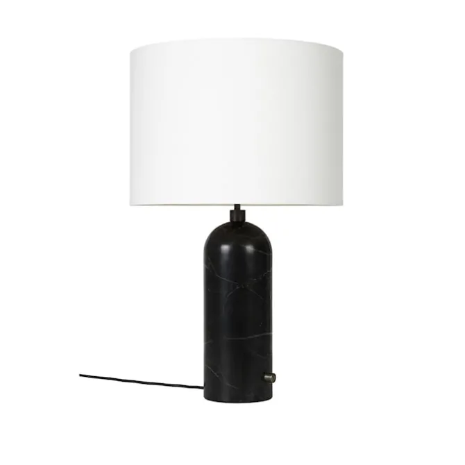 Gravity bordlampe stor svart marmor