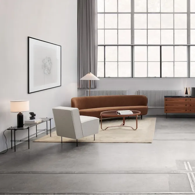 Gravity bordlampe stor svart marmor