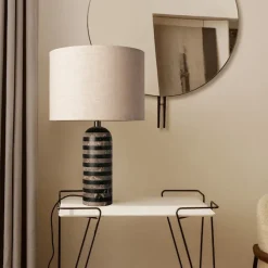 Gravity bordlampe stor svart marmor