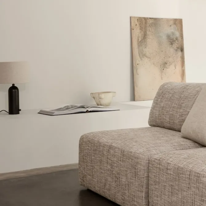 Gravity bordlampe stor svart marmor