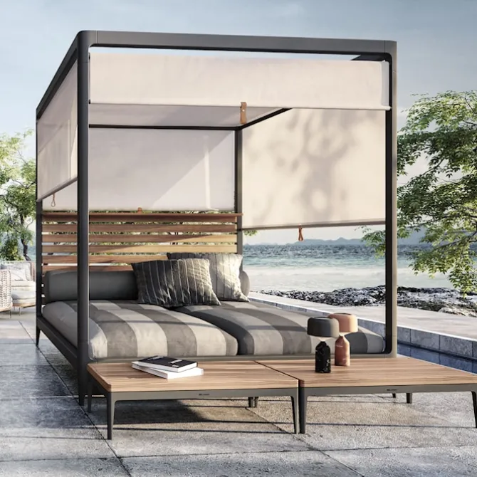 Grid Cabana Teak Back