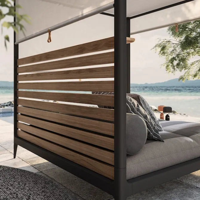 Grid Cabana Teak Back