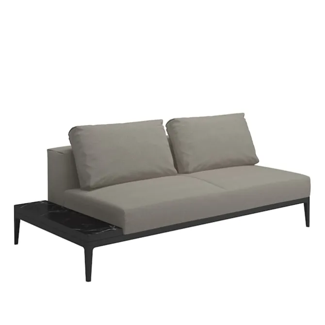 Grid End Table Unit Nero Ceramic