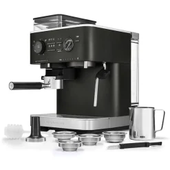 Halvautomatisk espressomaskin med kvern støpejern sort 5KES6551EBK