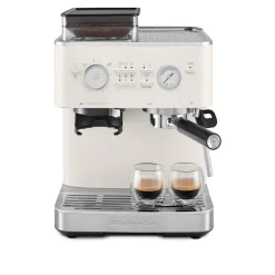 Halvautomatisk espressomaskin med kvern porselen hvit 5KES6551EPL