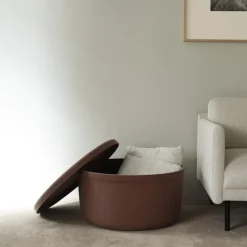 Hide Storage Pouf Large