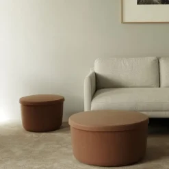 Hide Storage Pouf Large