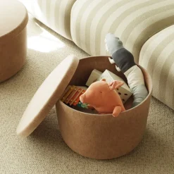 Hide Storage Pouf Small