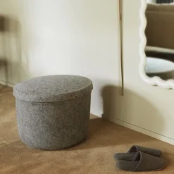 Hide Storage Pouf Small