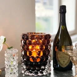 Hurricane Lamp Boule Large Smoky Grey
