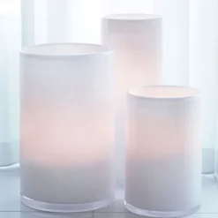Hurricane White Candle Holder