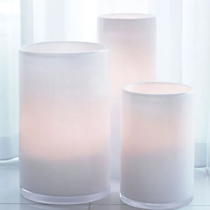 Hurricane White Candle Holder