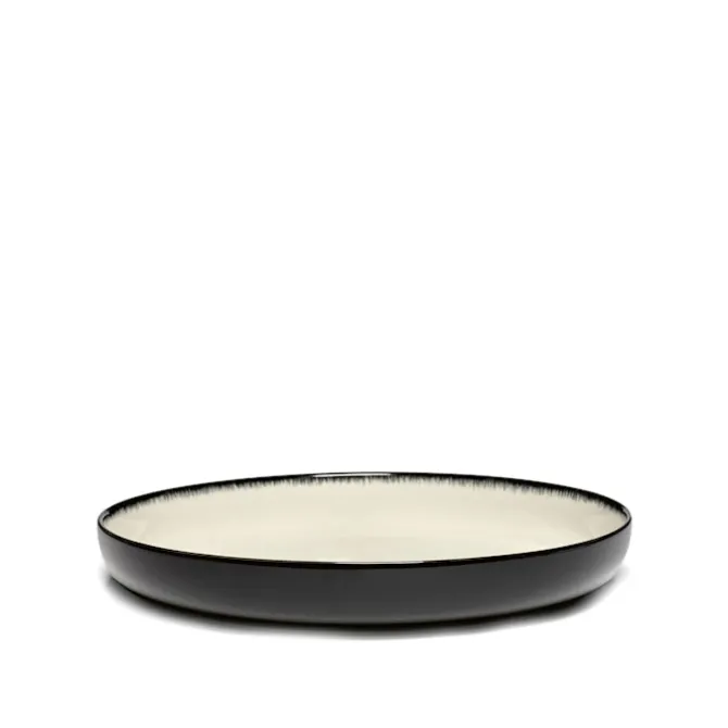 Høy plate Dé hvit/svart XL VAR D