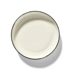Høy plate Dé hvit/svart XL VAR D