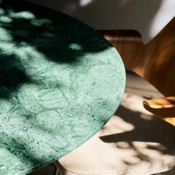 In Between Table SK11 Ø90 cm Marble Verde Guatemala Top