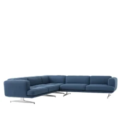 Inland AV41 hjørnesofa polert aluminium ben