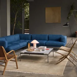 Inland AV41 hjørnesofa polert aluminium ben