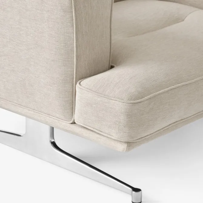 Inland AV21 1-seters sofa polert aluminium ben