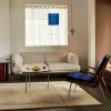 Inland AV22 2-seters sofa polert aluminium ben