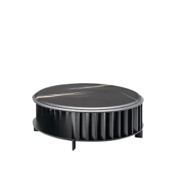 Islands Low Table Ø 104 cm - Sahara Noir Marble