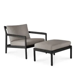 Jack Outdoor Footstool Black Teak