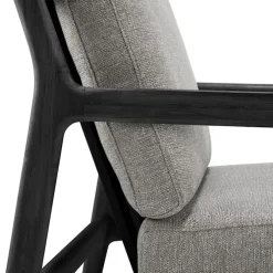 Jack Outdoor Lounge Chair Black Teak