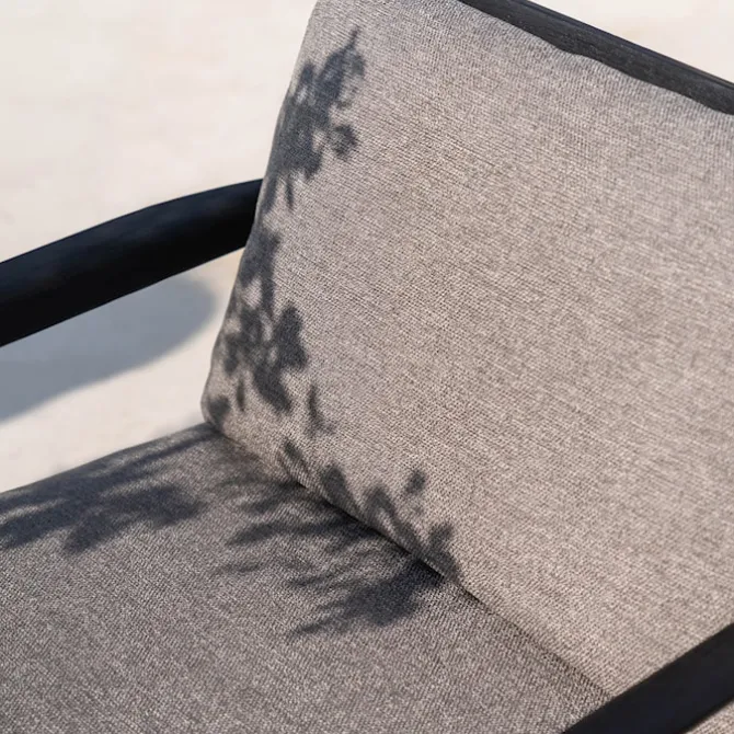 Jack Outdoor Lounge Chair Black Teak