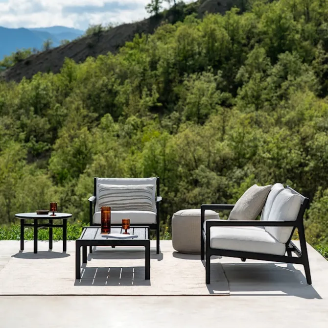 Jack Outdoor Lounge Chair Black Teak