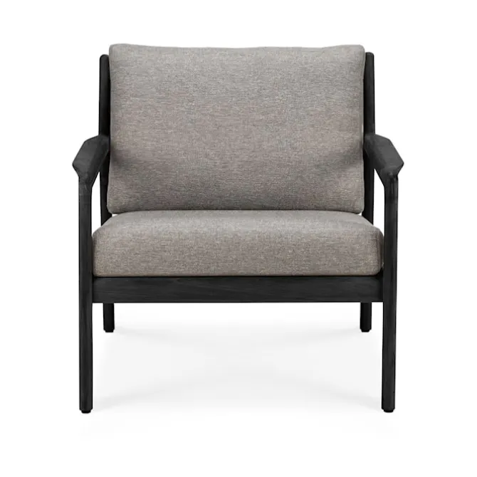 Jack Outdoor Lounge Chair Black Teak