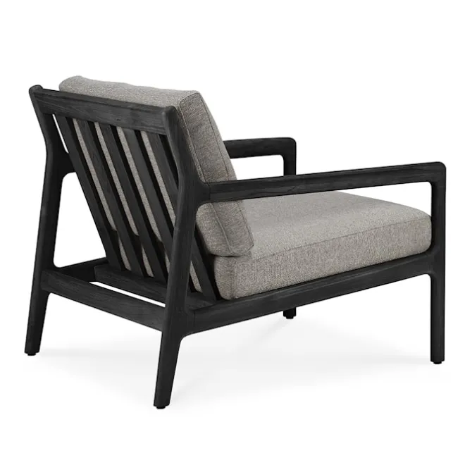 Jack Outdoor Lounge Chair Black Teak