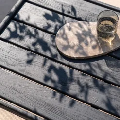 Jack Outdoor Side Table Black Teak