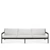 Jack Outdoor Sofa 3-seater Black Teak
