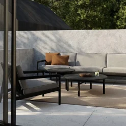 Jack Outdoor Sofa 3-seater Black Teak
