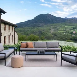 Jack Outdoor Sofa 3-seater Black Teak