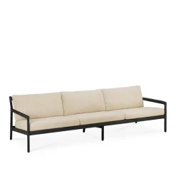Jack Outdoor Sofa 3-seater Black Teak