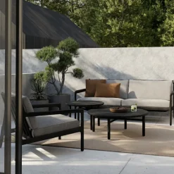Jack Outdoor Sofa 2-seater Black Teak