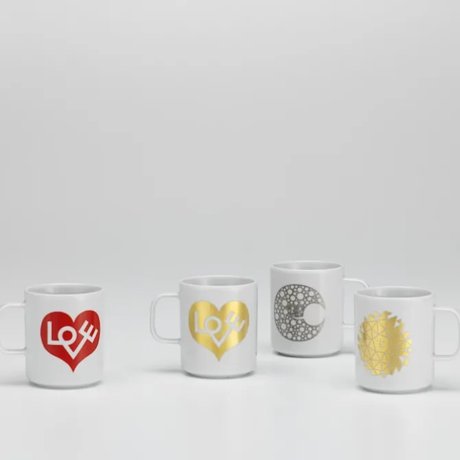 Kaffekopp Love Heart Crimson