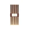 Kawai Plain Wood Chopsticks Brown - Set of 5
