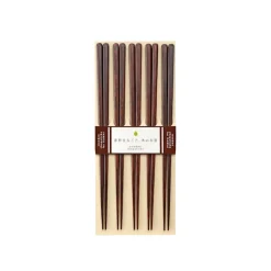 Kawai Plain Wood Chopsticks Brown - Set of 5