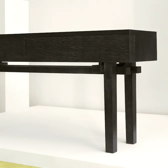 Kiam console avlastningsbord med skuffer svartbeiset lønn