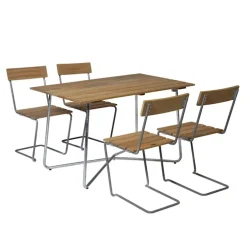 Klassisk serie spisegruppebord B25A & 4 stoler