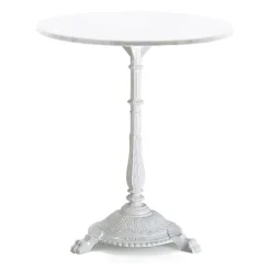 Klassisk Sofabord Marmor Hvit Carrara / Hvitlakkert