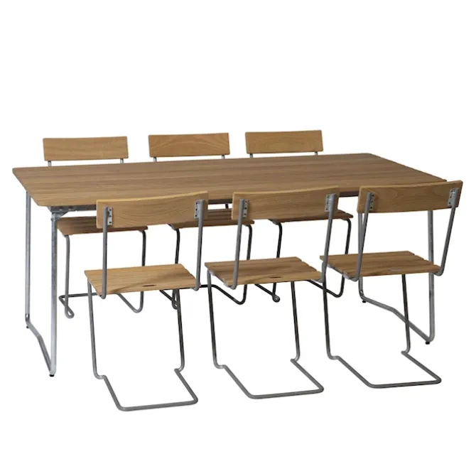 Klassisk spisestuesett B31 bord og 6 stoler 1
