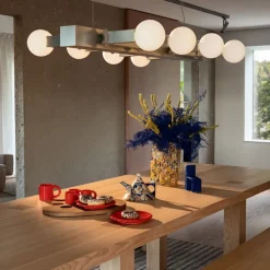 Knuckle Linear Chandelier - Brushed Aluminum